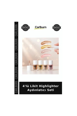 Özel Üretim Makyaj Parıltılı Yüz Vücut Kozmetik 4'lü Likit Highlighter Aydınlatıcı Seti Diğer