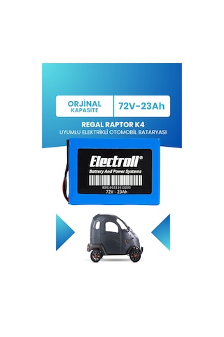 Regal Raptor K4 Uyumlu Batarya Lifepo4 72v 23ah