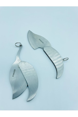 Stainless Kamp Metal Yaprak Modeli Küçükboy -9cm Gümüş