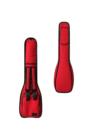 Bağlama Çantası 1900 Denye Kırmızı Su Geçirmez Pedli Soft Case Uzun Sap Saz Kılıfı