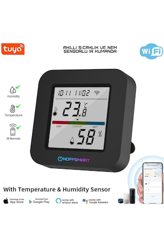 Tuya Destekli Wifi Akıllı Isı Ve Nem Sensörlü Ir Kuman