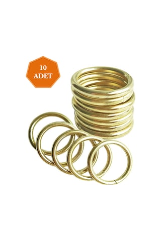 Metal Halka 12'numara Yuvarlak Paslanmaz Kaplamalı 10 Adet
