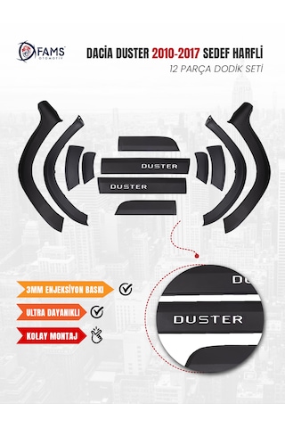 Dacia Duster Uyumlu 2010-2017 Dodik Seti 12 Parça Sedef Harfli