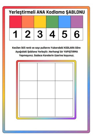 Cırt Cırtlı Çocuklar İçin Kodlamaya Giriş Seti Renk-sayı Kodlama