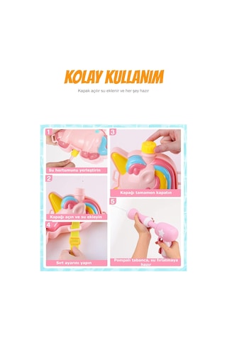 Sırt Çantalı Sırta Takılabilen Pompalı Su Tabancası 2000ml Kapasite - Çok Renkli