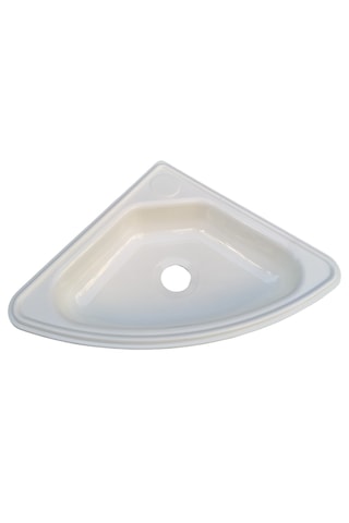 Üçgen Evye Lavabo. Tekne Evyesi. Karavan Evyesi. Beyaz 30x30cm