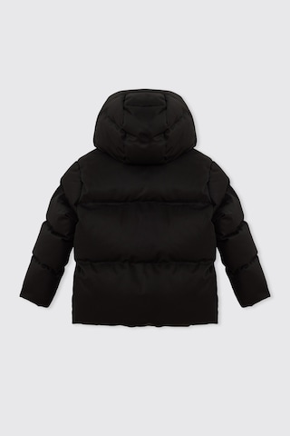Panço Erkek Çocuk Çıkarılabilir Kapüşonlu Siyah Mont 2621bk21007