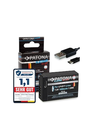 Doğrudan Usb Girişli Platinum Lp-e17 Usb Pil 1000 Mah - Canon Eos Rp R10 77d 200d 250d -1352750d 760