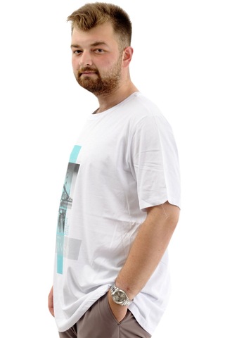 Battal Beden Erkek Pamuklu T-shirt Yumuşak Dokulu Baskılı Francıs