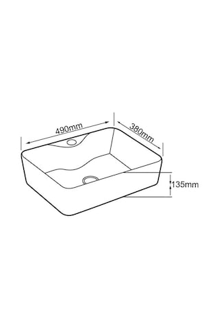 Lena E-5405 Tezgah Üstü Porselen Lavabo