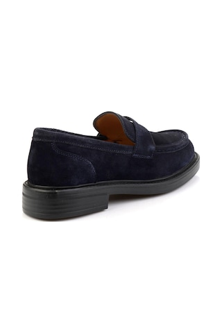 Lacivert Hakiki Deri Erkek Loafer Ayakkabı E01905003602 Lacivert