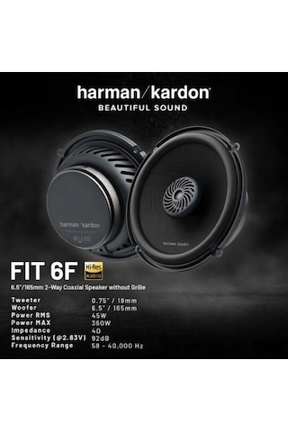 Harman Kardon Fıt 6f 16cm Coaxiel Hoparlör Takımı