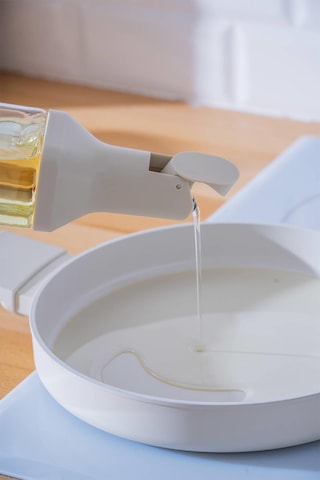Acar Pnm-08018/24 Harlow Cam Dökme Yağdanlık - 500 Ml Beyaz - Şeffaf