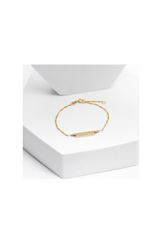 I.d. Armband 375er Gelbgold İle Zamansız Şıklık Ve Hediyelik Takı Keyfi 16 Cm Uzunluk 1.15 G Ağırlık Altın