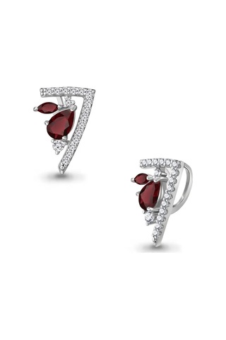 Aquamarıne 925 Ayar Gümüş Doğal Granat Kolye Ucu 292657597