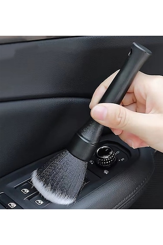 Siyah Araç Oto Araba Klima Havalandırma Detaylı Temizlik Fırçası Premium Yumuşak Tüylü Fırça