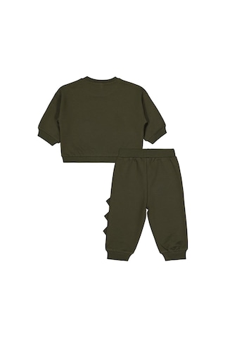 Civil Baby Dino Baskılı 6-18 Ay Takım - Yeşil Haki