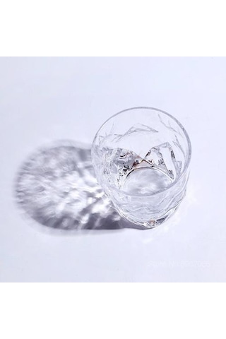 2 Adet Viski Cam Kristal Düzensiz Çek Ağır Viski Tumbler Likör Şarap Kupası Yaratıcı Kaya Gözlük Gravür Açık Gri