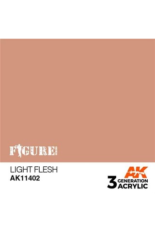 17 Ml. Light Flesh Figürler İçin Akrilik Maket Boyası, Ak Interactive 11402 Standart