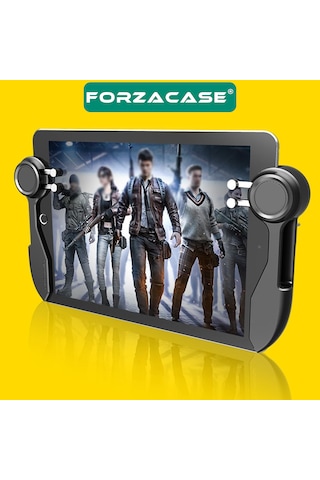 Forzacase Tablet İle Uyumlu 6 Parmak Tetik Pubg Mobile Joystic Oyun Kolu Tetik Düğmesi - Fc1121
