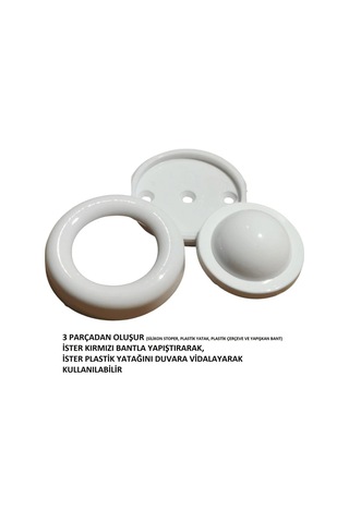 Duvar Kapı Stoperi, Tamponu, Beyaz 4 Adet