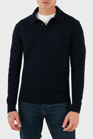 Gran Sasso Erkek Polo Yaka Kazak 23172 19651 598 Lacivert Lacivert