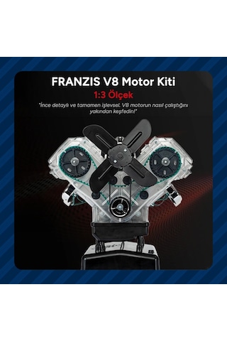 Büyük V8 Motor Teknik Yapım Seti