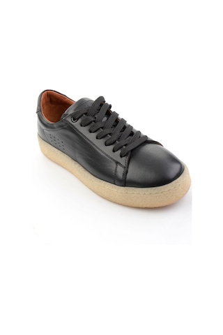 Bambi Siyah Hakiki Deri Erkek Sneaker E01396009903