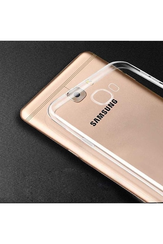 Samsung Uyumlu Galaxy C9 Pro Kılıf Zore Süper Silikon Kapak Renksiz