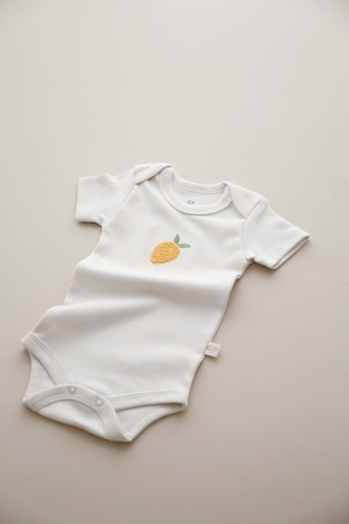 Ohlalakoala Limon Nakışlı Çıt Çıtlı Body-zıbın Krem
