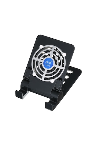 Jeemson Siyah Cep Telefonu Ve Tablet Soğutma Stantı - Ayarlanabilir Fanlı Düşük Gürültülü Evrensel Tutucu