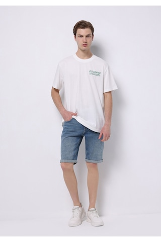Colin's Colins Comfort Fit Yuvarlak Yaka Düz Erkek Beyaz Kısa Kol Tişört Cl1074199 Q1.v1 Ofw Beyaz
