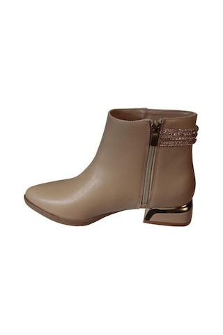 Yazkış Kadın Siyah Krem Nut Cilt Bileği Taşlı 11cm Bilekboyu Fashıon Bot 001