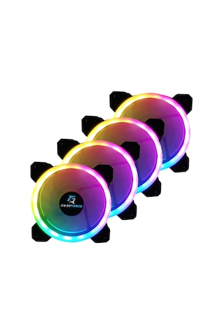 Gameforce Dualrıng 4X120Mm Sese Duyarlı A Rgb Kasa Fanı