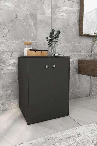 Veltra Kapaklı Çamaşır Makinesi Dolabı Kurutma Makinesi Alt D... Antrasit