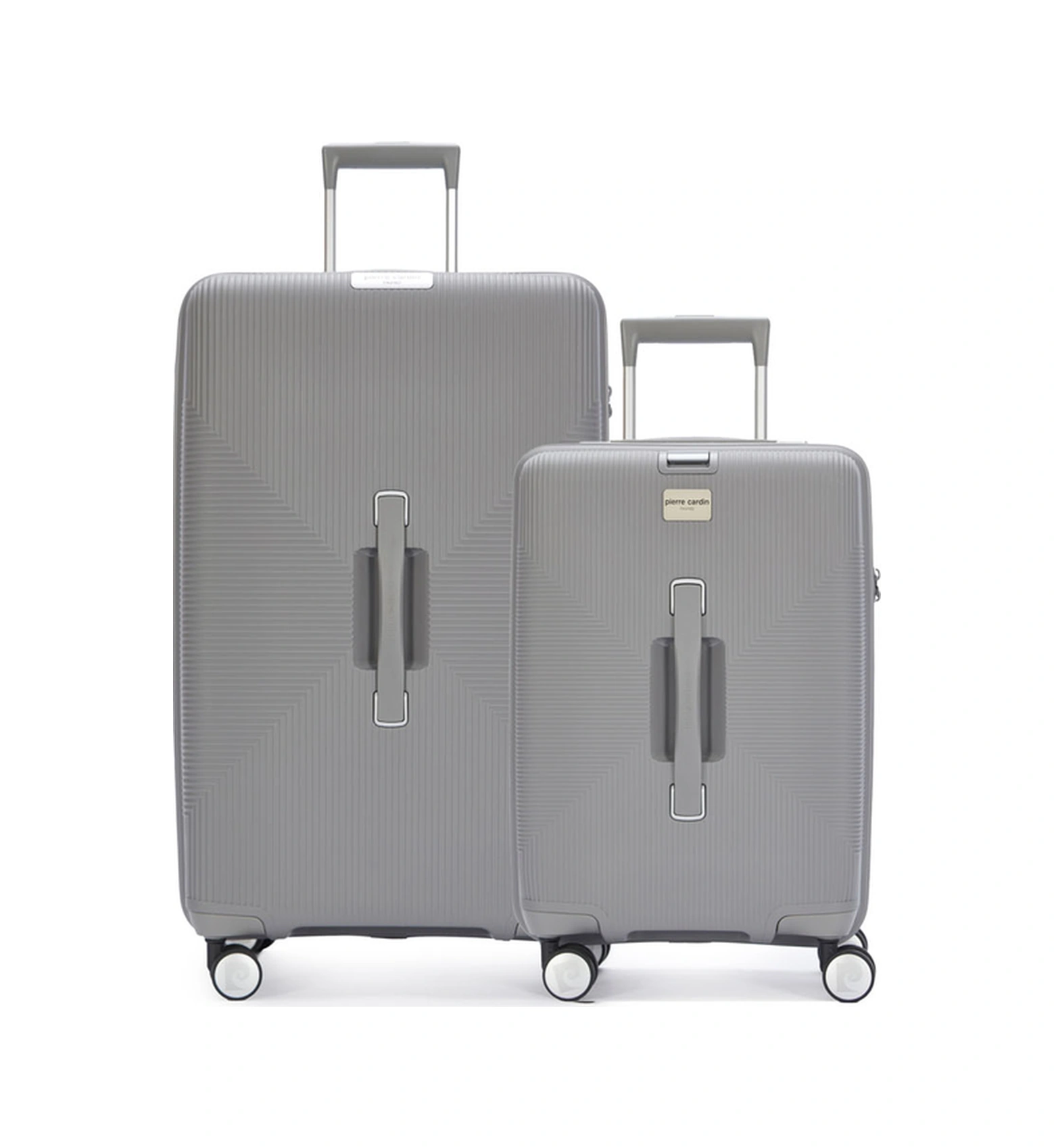 Pierre Cardin Büyük Ve Kabin Boy 2'li Set %100 Polipropilen Valiz Gri 04pc7080 Gri