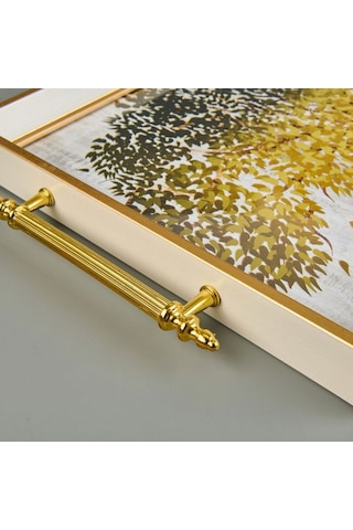 Evidea Kitchen Hayat Ağacı Desenli Tepsi - Renkli - 49 Cm Renkli
