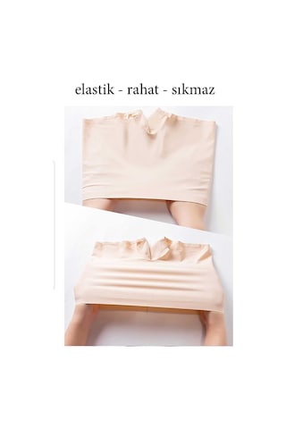 Royaleks 4 Adet Kadın Dikişsiz Görünmez İz Yapmaz Mini Şort Boxer Ten