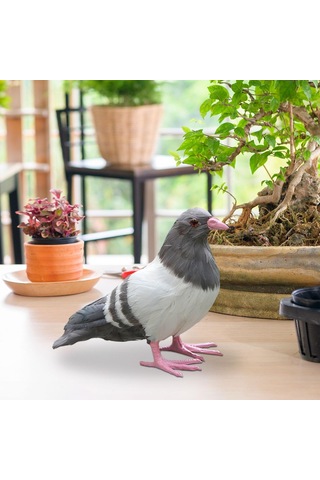 Suntek Simülasyon Güvercin Heykeli Zanaat Yard Avlu Daimi Gri