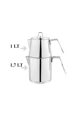 Schafer Napoli Çaydanlık Takımı Büyük Boy Çaydanlık Takımı Gümüş