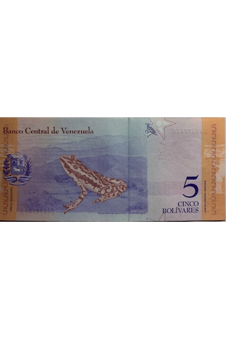 Emir Collectıon Venezuela 2018 Yılı 5 Bolivares Çil Unc Koleksiyon Para