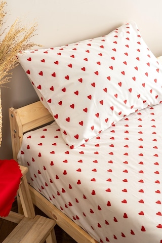 Soley Mix & Match Hearts %100 Pamuk Tek Kişilik Çarşaf Seti Gri