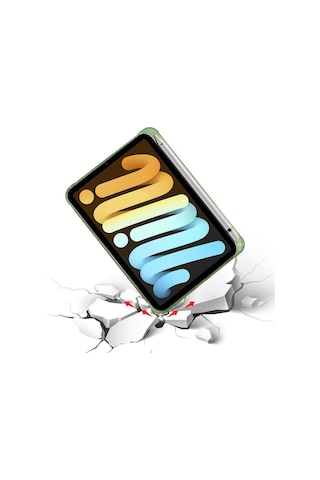iPad Uyumlu Mini 6. Nesil Kılıf Kalem Bölmeli Silikon Smart Cover Tablet Kılıfı