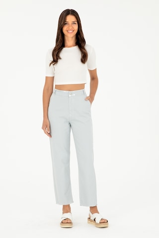 U.S. Polo Assn. Kadın Açık Mavi Loose Cropped Fit Jean Pantolon 50282743-DN0021