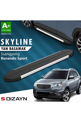 S-dizayn Ssangyong Korando Sport Skyline Aluminyum Yan Basamak 183 Cm 2019 Üzeri A+ Kalite