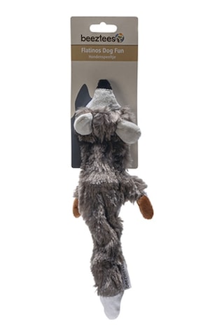 Beeztees Köpek Oyuncağı, Sesli, Tilki, Peluş, Gri, 30x13x2,5cm