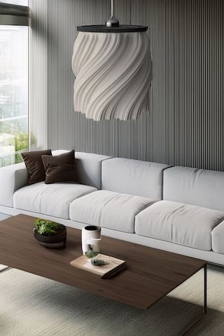 Modern Sarkıt Tekli Avize Krema Serisi 23x27 Cm Salon Mutfak Oturma Odası Cafe Bar Çok Renkli