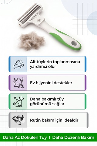 Andis Kedi Köpek De-shedding Tarağı Düğüm Ve Ölü Tüyler İçin