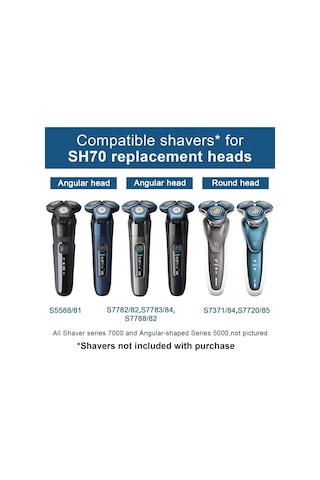 Sh71 Yedek Başlıklar Philips Norelco Tıraş Makinesi Serisi 7000 Ve 5000 Üçlü Tıraş Makinesi İle Uyumlu Dayanıklı Keskin Bıçak, Comfortcut Yedek Bıçaklar, Philips Norelco S7782 S7788 İçin Tıraş Bıçağı