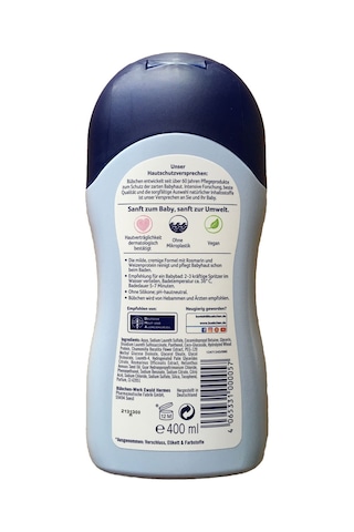 Bübchen Yenidoğan Hassas Ciltler İçin Göz Yakmayan Şampuan & Duş Kremi 400 Ml